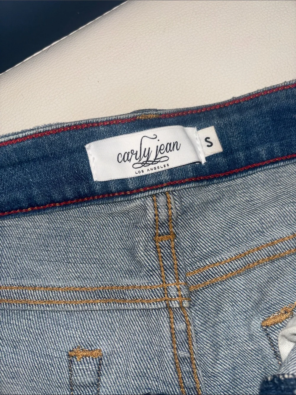 Carly‎ Jean Light Wash Distressed Denim Women’s Cutoff Shorts